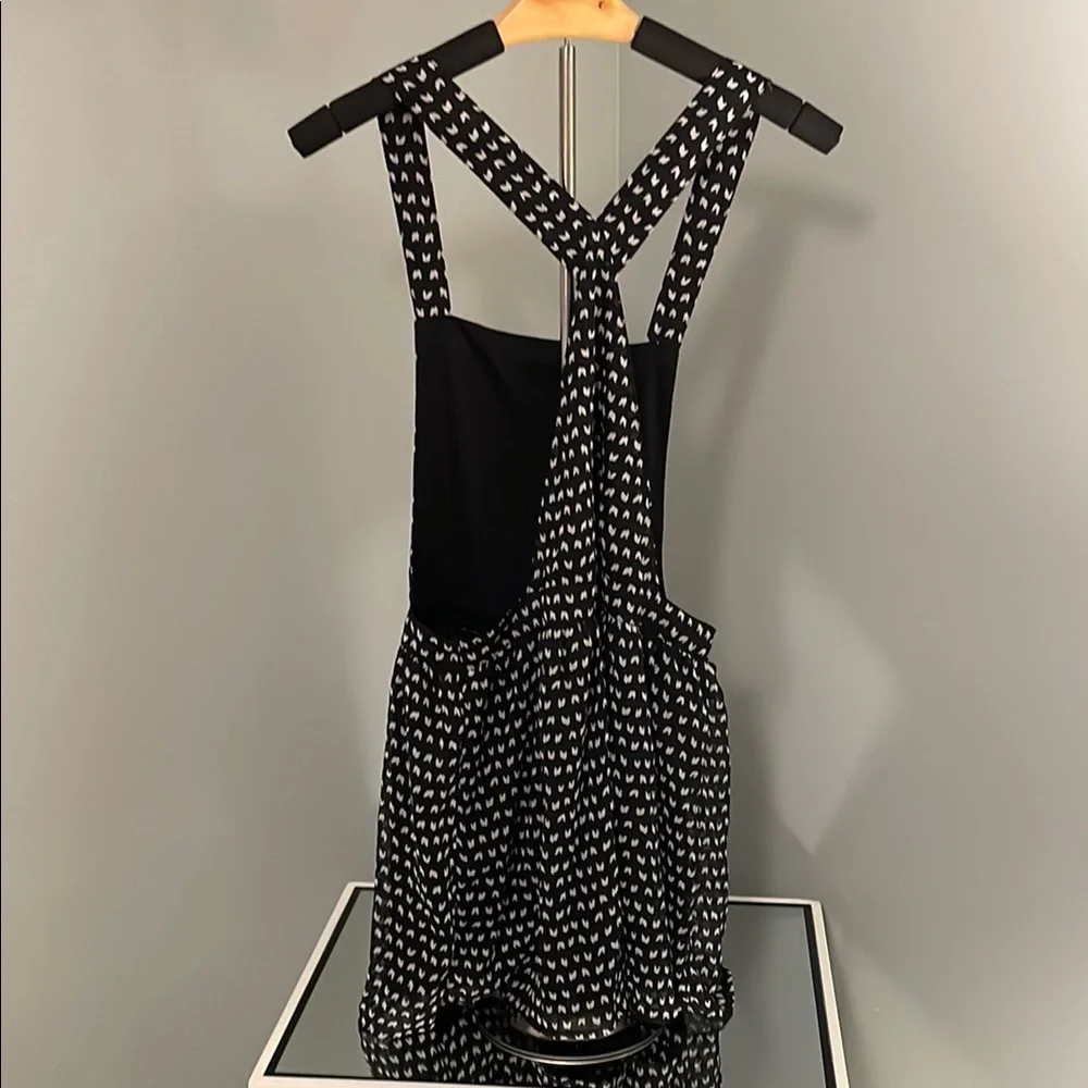 One Clothing Black and White overall style, mini skirt EUC
